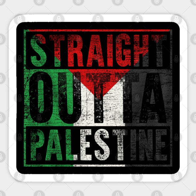 straight outta palestine Sticker by ShirtsShirtsndmoreShirts